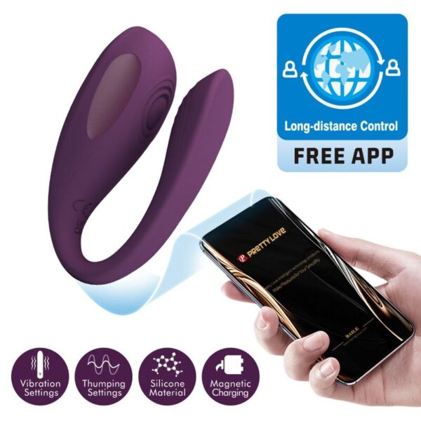 Pretty Love Aari — Couples Vibrator, App-Controlled, Purple — App-Controlled Sex Toys