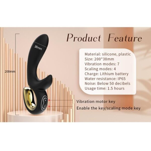 Nalone Lulu Vibe — Rabbit Vibrator, Black — Rabbit Vibrators — view 8