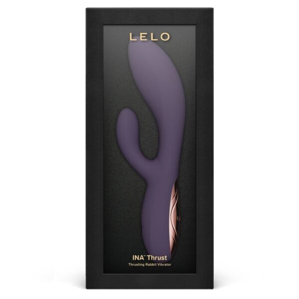 LELO Ina Thrust — Thrusting Vibrator, Waterproof, Purple — Rabbit Vibrators — view 12