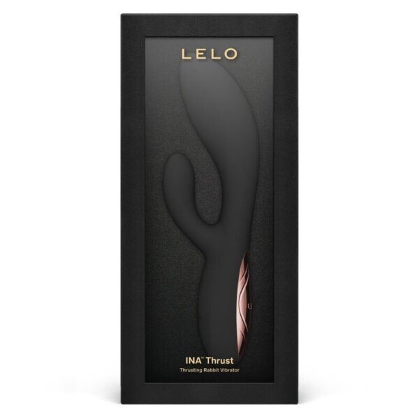 LELO Ina Thrust — Thrusting Vibrator, Waterproof, Black — Rabbit Vibrators — view 11