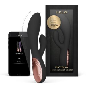 LELO Ina Thrust — Thrusting Vibrator, Waterproof, Black — Rabbit Vibrators