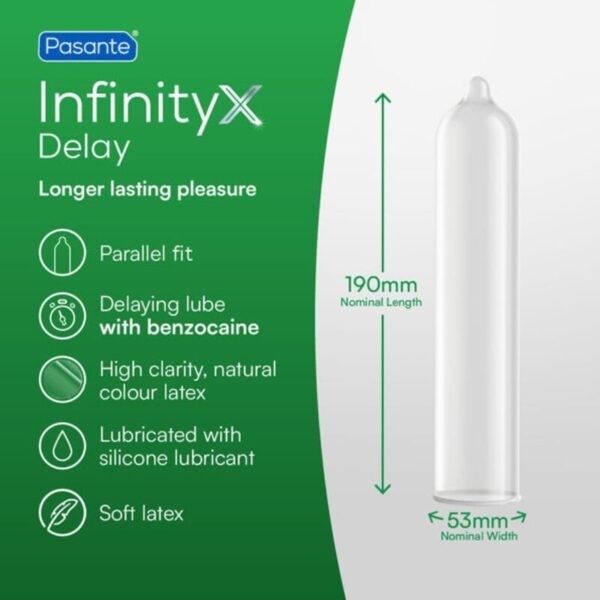 Pasante Infinity — Delay Condoms, 12 Pack — Condom Multipacks — view 3