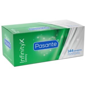 Pasante Infinity — Delay Condoms, 144 Pack — Bulk Condom Packs