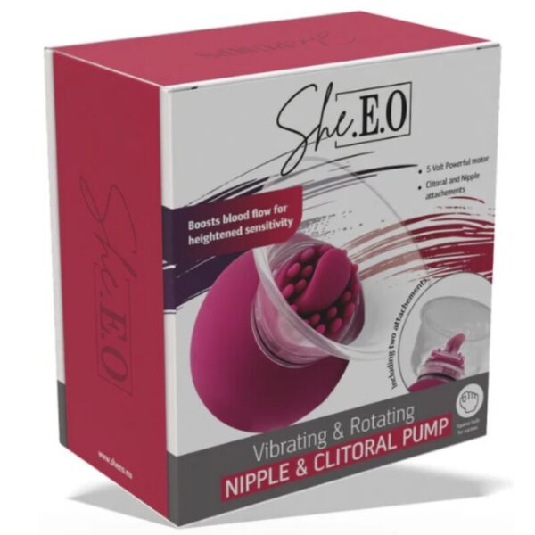 She.E.O Rotating — Clitoral Pump, Pink — Nipple Toys — view 5