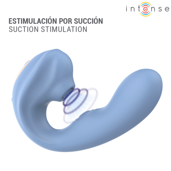 Intense Gina — Clit Sucker, Rechargeable, Blue — Air Pulse Vibrators — view 3