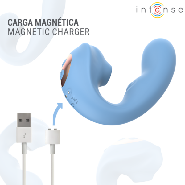 Intense Gina — Clit Sucker, Rechargeable, Blue — Air Pulse Vibrators — view 8