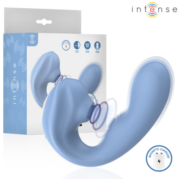 Intense Gina — Clit Sucker, Rechargeable, Blue — Air Pulse Vibrators