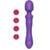 She.E.O Double-Ended — Wand Massager, Rechargeable, Purple — Vibrators