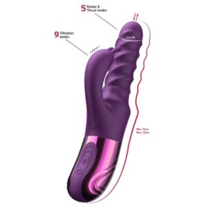 She.E.O Swirl Rabbit — Thrusting Vibrator, Purple — Rabbit Vibrators — view 4