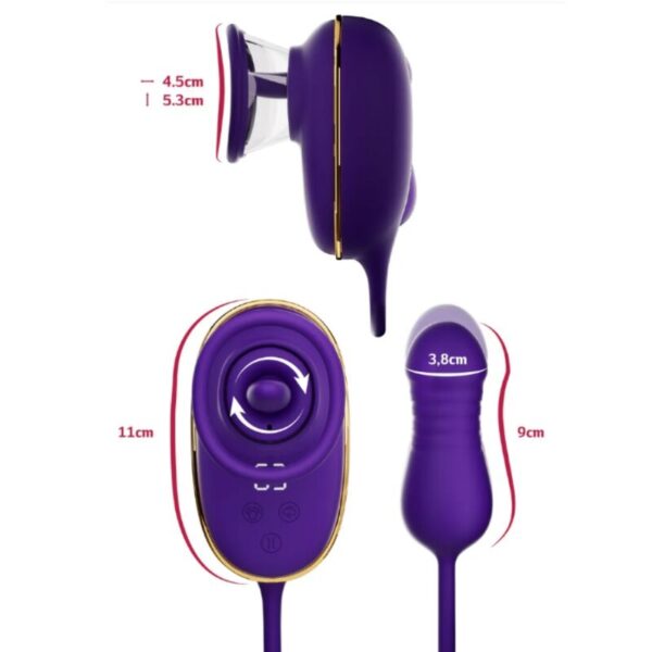She.E.O Licking and Anal — Clit Sucker, Rechargeable, Purple — view 2