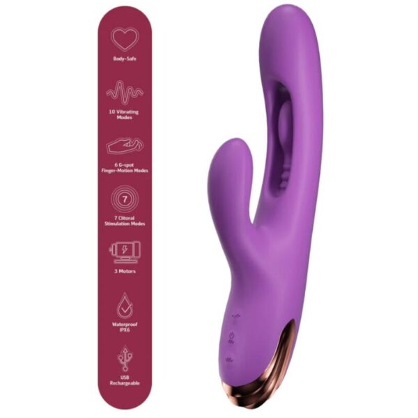 She.E.O Finger Motion — Rabbit Vibrator, Rechargeable, Purple — Rabbit Vibrators — view 2