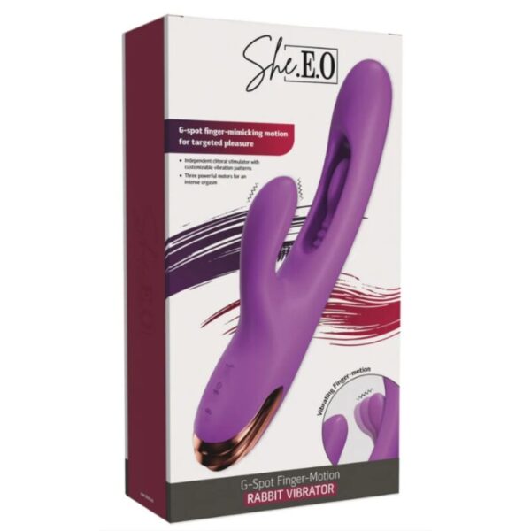 She.E.O Finger Motion — Rabbit Vibrator, Rechargeable, Purple — Rabbit Vibrators — view 7