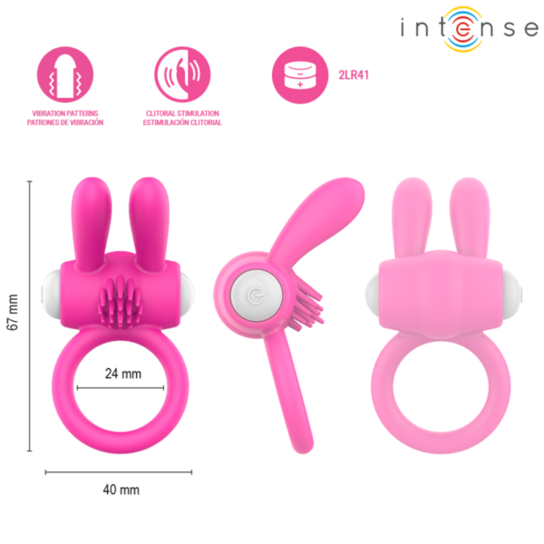 Intense Hopps — Vibrating Cock Ring, Pink — Cock Rings — view 3