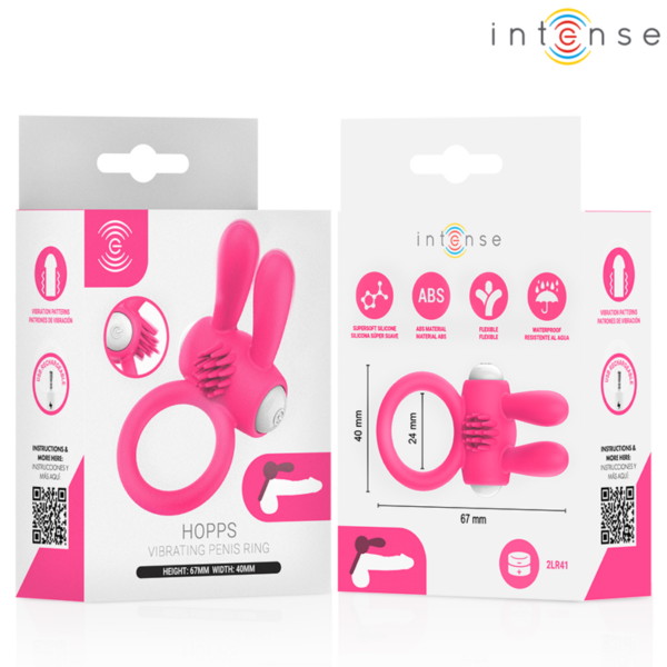 Intense Hopps — Vibrating Cock Ring, Pink — Cock Rings — view 4