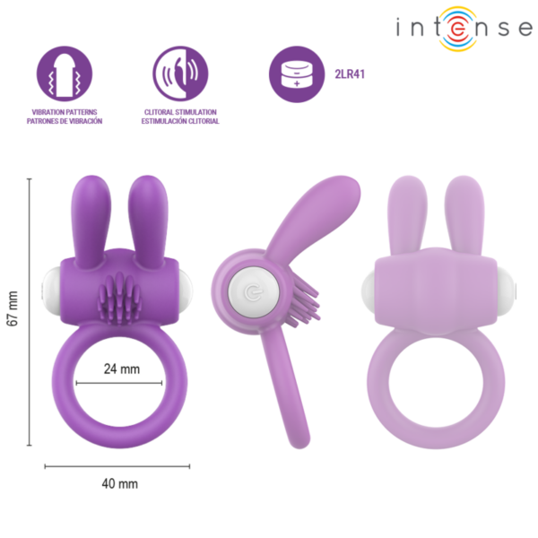Intense Hopps — Vibrating Cock Ring, Purple — Cock Rings — view 5