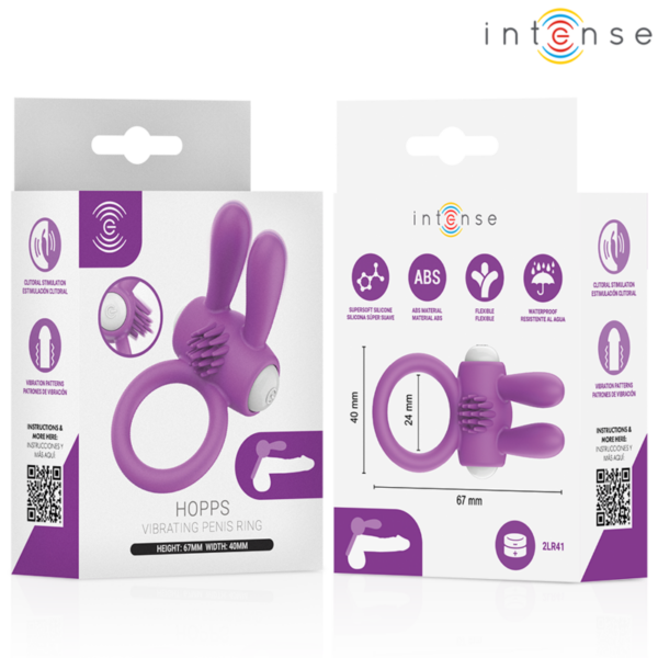 Intense Hopps — Vibrating Cock Ring, Purple — Cock Rings — view 3