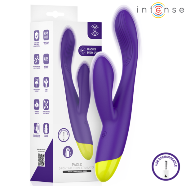 Intense Paolo — Rabbit Vibrator, Waterproof, Purple — Rabbit Vibrators