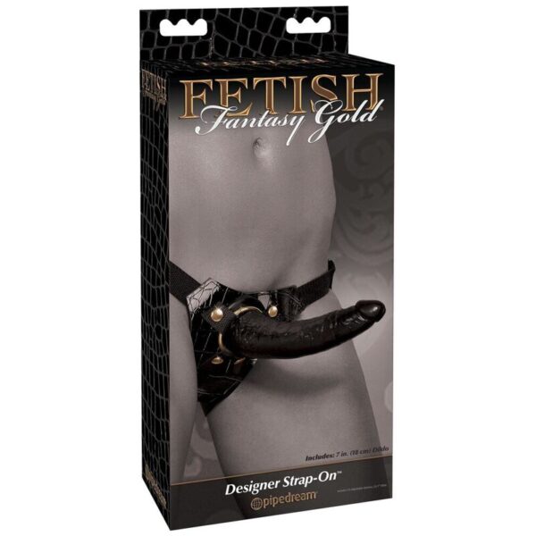 Fetish Fantasy Gold Designer — Strap-On Dildo, Suction Cup — Strap-On Dildos
