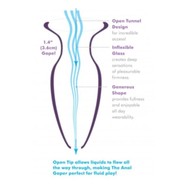 Anal Fantasy Elite Collection Mega Anal Gaper — Butt Plug, Clear — view 2