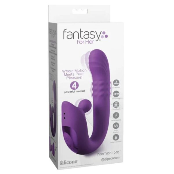 Fantasy for Her Harmoni Pro — Rabbit Vibrator, Silicone, Purple — G-Spot Vibrators — view 5