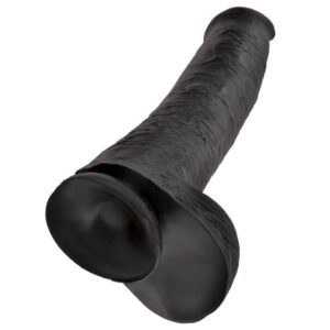 King Cock with Balls — Realistic Dildo, 38 cm, Black — Dildos — view 3