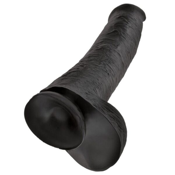King Cock with Balls — Realistic Dildo, 38 cm, Black — Dildos — view 3