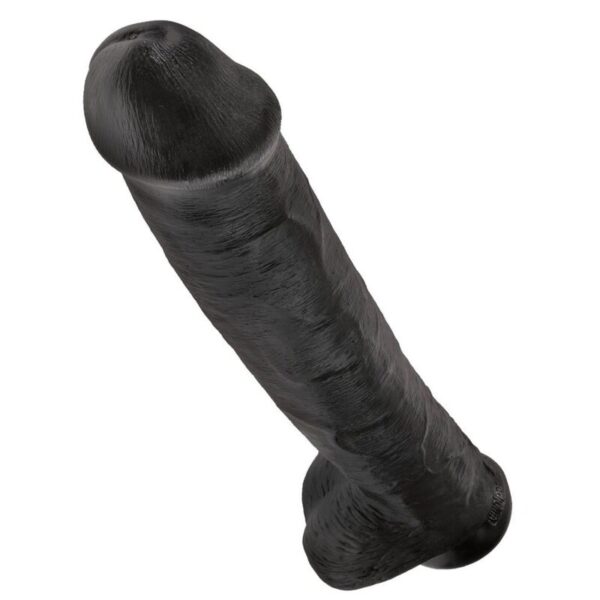 King Cock with Balls — Realistic Dildo, 38 cm, Black — Dildos — view 4