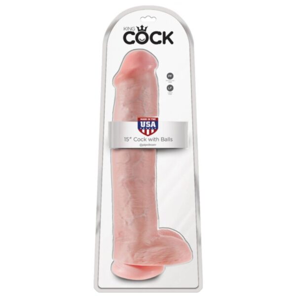 King Cock with Balls — Realistic Dildo, 38 cm, Flesh — Dildos — view 6