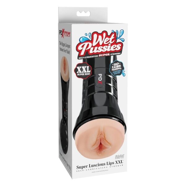 PDX Extreme Super Luscious Lips — Male Masturbator, XXL, Light — Manual Strokers — view 5