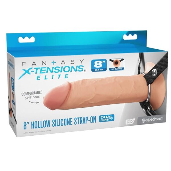 Fantasy X-Tensions Elite — Hollow Strap-On, 20.3 cm — Anal