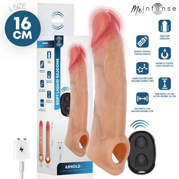 Mr Intense Arnold L — Vibrating Penis Sleeve, Remote Control — Penis Accessories