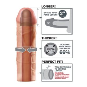 Fantasy X-Tensions Mega 2 — Penis Sleeve, Flesh — Penis Accessories — view 3