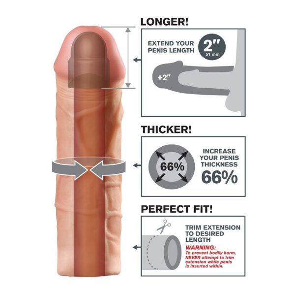 Fantasy X-Tensions Mega 2 — Penis Sleeve, Flesh — Penis Accessories — view 3