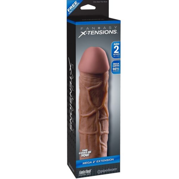 Fantasy X-Tensions Mega 2 — Penis Sleeve, Brown — Penis Accessories — view 3