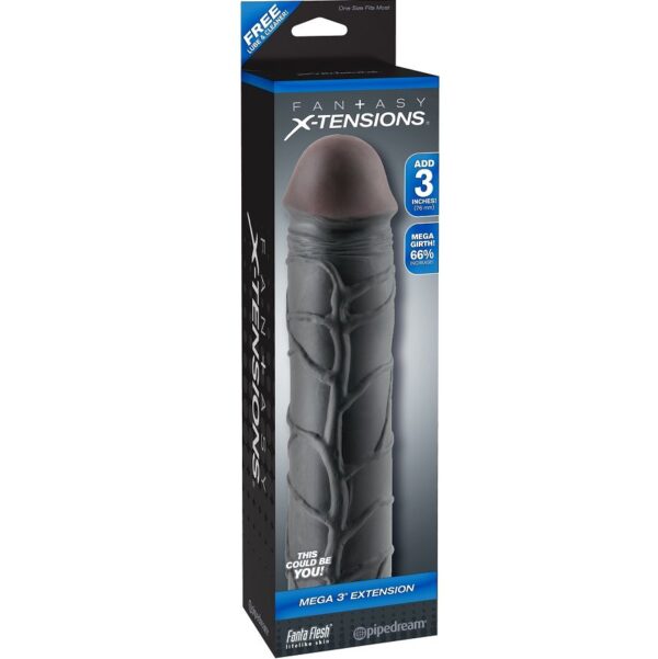 Fantasy X-Tensions Mega 3 — Penis Sleeve, Black — Penis Accessories — view 4