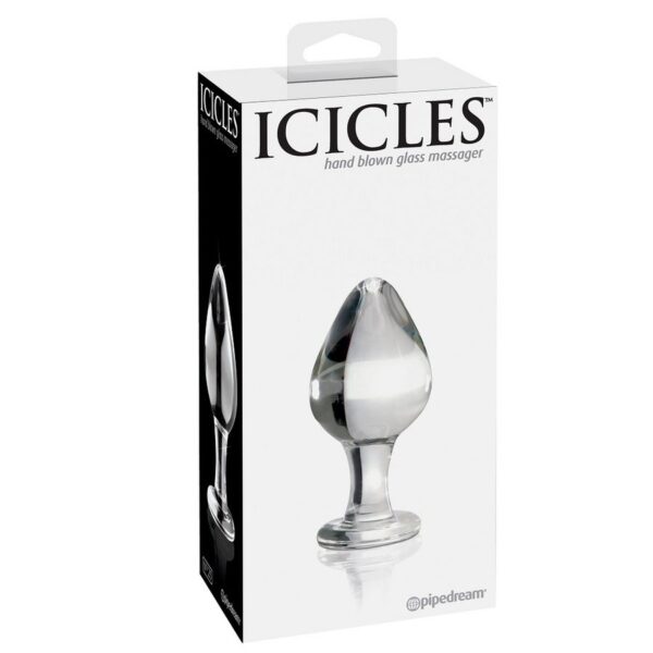 Icicles No. 25 — Glass Butt Plug, 7.5 cm — Anal — view 3