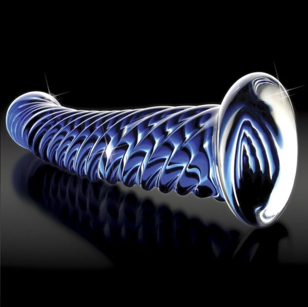 Icicles No. 29 — Glass Dildo, 17 cm, Blue — Anal — view 3