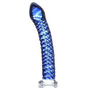 Icicles No. 29 — Glass Dildo, 17 cm, Blue — Anal