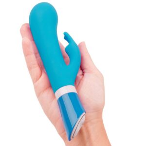 B Swish Bwild Deluxe Bunny — Rabbit Vibrator, Silicone, Blue — Clitoral Stimulators — view 4