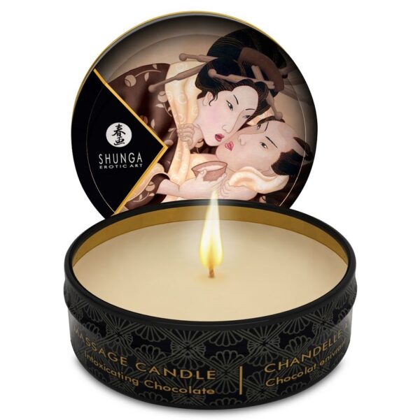 Shunga Mini Caress — Massage Candle, 30 ml, Chocolate — Massage Candles