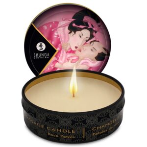 Shunga Mini Caress — Massage Candle, 30 ml, Roses — Massage Candles