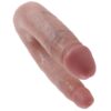 King Cock U-Shaped Small — Double Dildo, 12.7 cm, Flesh — Dildos
