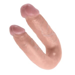 King Cock U-Shaped Medium — Double Dildo, 13.9 cm, Flesh — Dildos — view 2