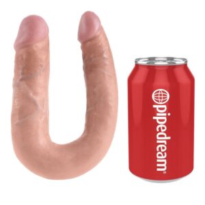 King Cock U-Shaped Medium — Double Dildo, 13.9 cm, Flesh — Dildos — view 3