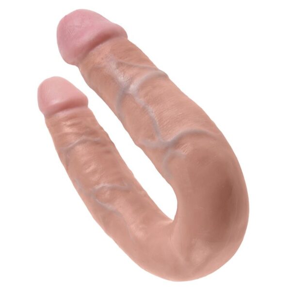 King Cock U-Shaped Medium — Double Dildo, 13.9 cm, Flesh — Dildos — view 5