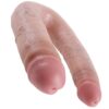 King Cock U-Shaped Large — Double Dildo, 17.8 cm, Flesh — Dildos