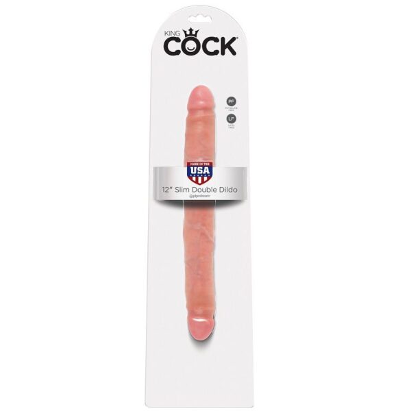 King Cock Slim — Double Dildo, 30 cm, Flesh — Dildos — view 3
