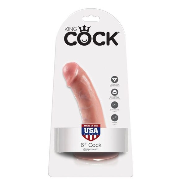 King Cock — Realistic Dildo, 15.2 cm, Flesh — Dildos — view 2