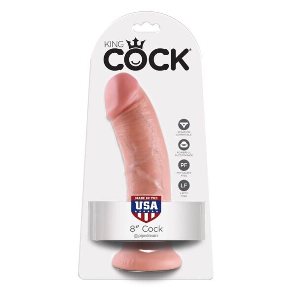 King Cock — Realistic Dildo, 20.3 cm, Flesh — Dildos — view 5