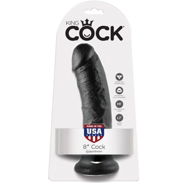 King Cock — Realistic Dildo, 20.3 cm, Black — Dildos — view 4